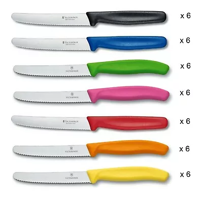 6 X Victorinox Knifes ALL Color Steak Knife Ultimate Swiss Cutlery UK Del. • £39