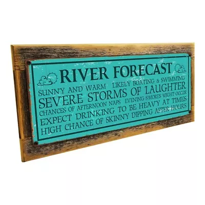 River Forecast Metal Sign; Wall Decor For Vacation Home • $36.99