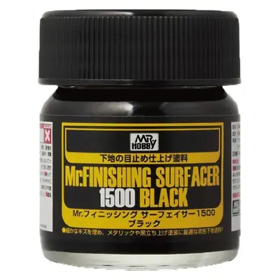 Mr. Hobby SF288 Mr Hobby Mr Finishing Surfacer 1500 Black 40ml • $6.29