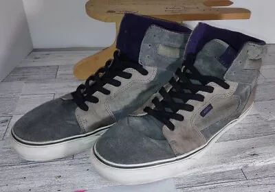 Vans Skateboarding Shoes Sneakers Mid Top Gray Purple Men's 11 Leather Upper  • $22.49