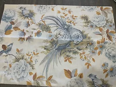 Vintage Burlington Caress Pillowcases Bird Pheasant Blue Floral • $5.99