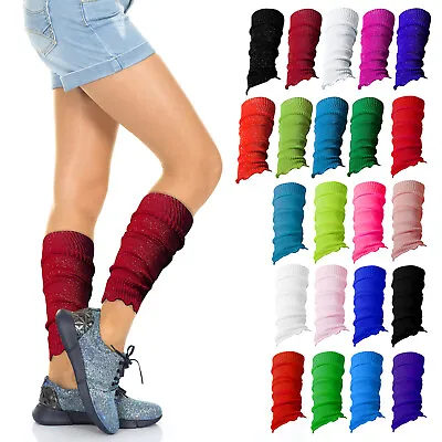 Kids Leg Warmers Glittery Stripe Footless Slouch 80's Dance Ballet Fancy Dress • £3.25