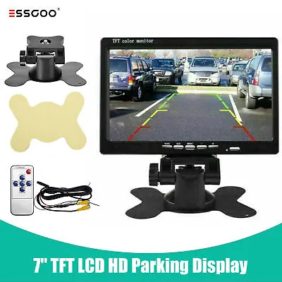 ESSGOO TFT LCD Screen Monitor 7  24V For Car Reverse Backup Rear View Camera • £40.37