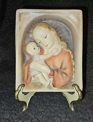 Vintage Hummel Goebel Madonna 48-0 Bas-Relief Plaque West Germany TMK 5 • $50