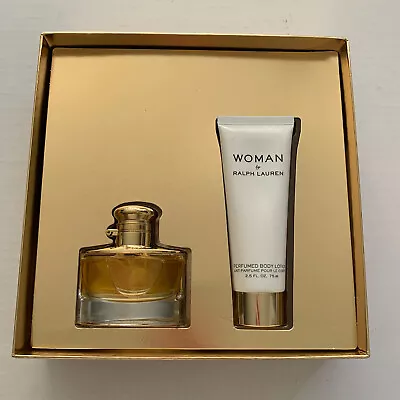 Woman By Ralph Lauren 2 Pc Gift Set 1 Oz EDP Spray 2.5 Oz Perfumed Body Lotion • $89