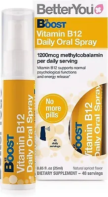 BetterYou Boost Vitamin B12 Daily Oral Spray Pill-free Vitamin B12 Supplement • £7.95