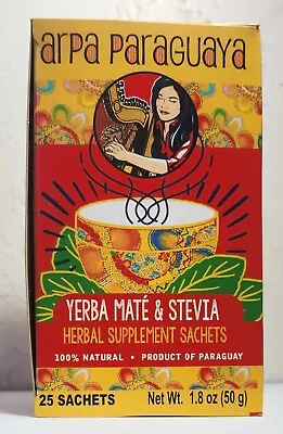 BULK Yerba Mate & Stevia Tea Sachets; BULK 12 Boxes; 25 Sachets Per Box • £34.06