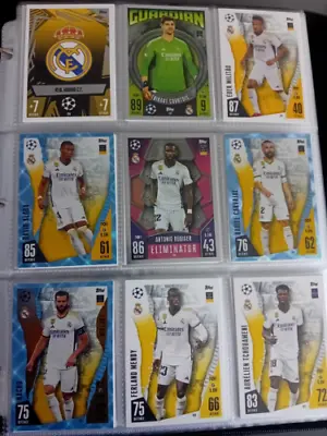 Topps Match Attax 23/24 Full Team Set Real Madrid ( 18 Base Cards ) • £5