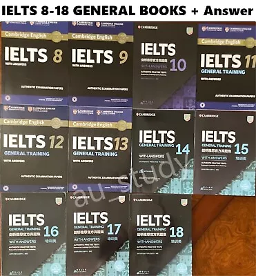 2024 AU STOCK LATEST NEW Cambridge IELTS 8-18 General Books With Answer Key • £57.84