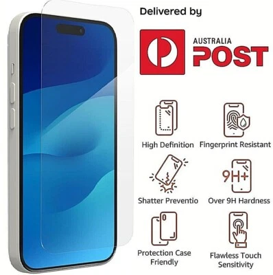 $6.99 • Buy Tempered Glass Screen Protector For IPhone 15 14 13 12 11 Pro Max 7 8 PLUS X XR