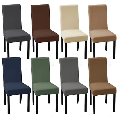 Chair Covers Slipcovers  Stretch Removable Washable Short Dining Chair Protector • £4.69