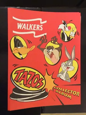 WALKERS Looney Tunes Tazos Collector Album 1996 COMPLETE WITH ALL 50 TAZOS EXC.  • £25.50