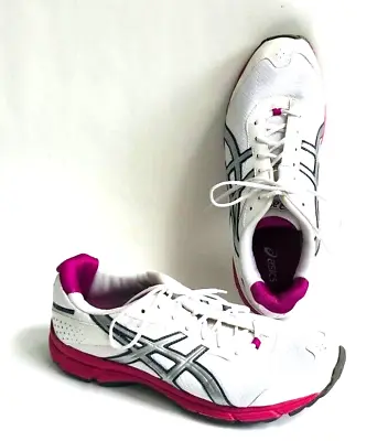 ASICS Shoes Men's 11.5 White Pink Gel Quick Walk Running Training Sneakers • $39.93