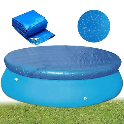 New Round Outdoor Swimming Pool Cover Family Paddling Pool Tarpaulin • £12.51