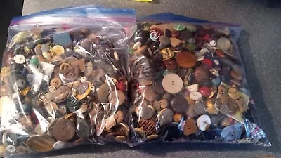 6 Pounds Antique Vintage Estate Mixed Old Button Lot Collection Hundreds • $15