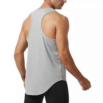 Men's Gym Workout Tank Tops Y-Back Muscle Tee Bodybuilding Sleeveless T-Shirts • $13.75