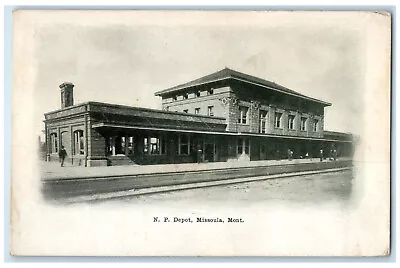 C1910 Railway Station N.P. Depot Missoula Montana MT Antique Posted Postcard • $8.42