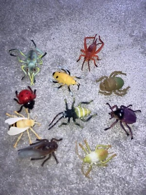 £4.50 • Buy 10piece Plastic Insect Figures Toys For Kids