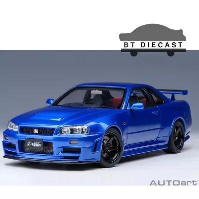 AUTOart NISSAN SKYLINE GT-R R34 Z-TUNE 1/18 BAYSIDE BLUE 77462  • $198