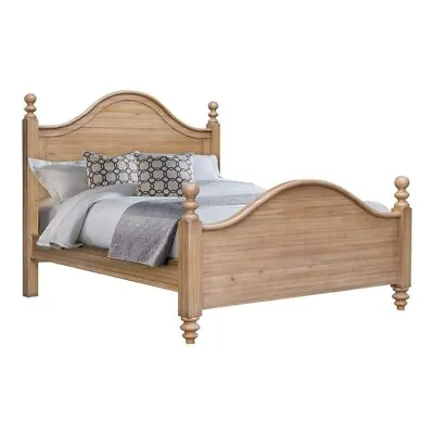 Sunset Trading Vintage Casual Transitional Wood King Bed In Maple Brown • $2264.99