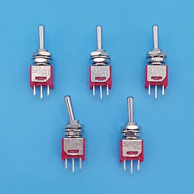 5Pcs SH TS-4I One Way Momentary ON-OFF-MOM 3Pin SPDT Subminiature Toggle Switch • $7.95