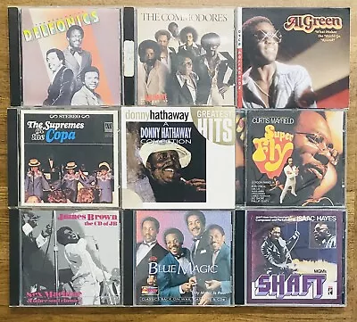 Lot Of 9 Funk Soul CD’s Used Delfonics Blue Magic James Brown Curtis Mayfie • $12.99