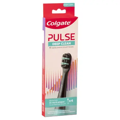 Colgate Pulse Deep Clean Electric Toothbrush Replacement Brush Head Refills 4 Pa • $28