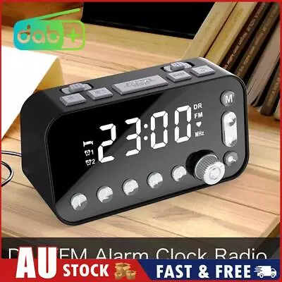 A1 Digital Desktop Alarm Clock Dual USB Charging Port DAB FM Radio With Antenna  • $31.91