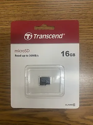 Transcend 16 GB Micro SD Card New In Package • $3.95