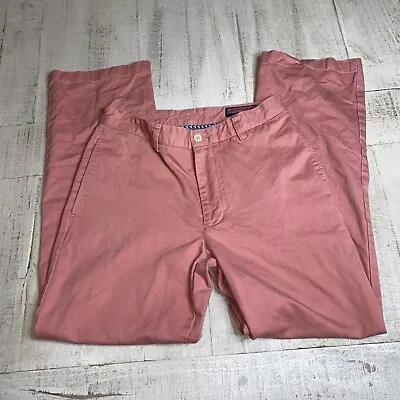 Vineyard Vines Mens Size 30x30 Pink Chino Club Pants Cotton Flat Front • $26.62