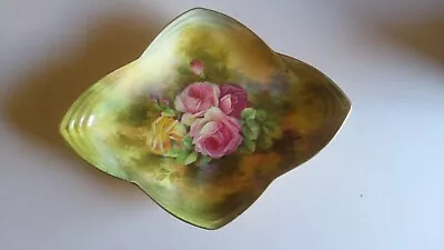 Vintage Royal Winton England Hand Painted Dish SIGNED B Austin 1950's Roses • $75