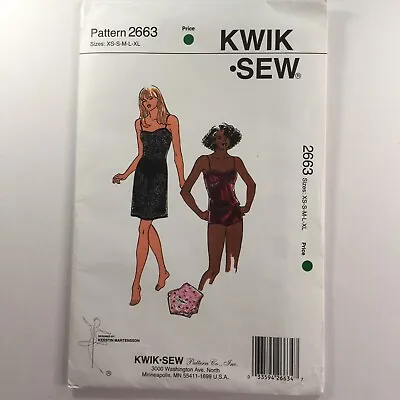 KwikSew 2663 Lingerie Full Knickers Brief Cami Slip Ladies New Uncut Pattern • £19.50