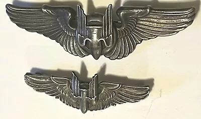 WWll WW2 US Airforce Military Bomber Wings Pins 3” And 2” Long Sterling Silver • $98.80