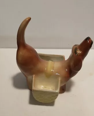 Vintage Dachshund  Ceramic Trinket Dish/ Planter. Three Compartments  • $18