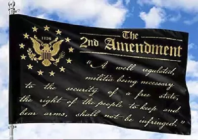 3X5 2nd Amendment BLACKOUT TACTICAL A WELL REGULATED MILITIA BLACK Flag Banner • $12.88