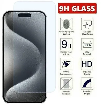 $6.99 • Buy For IPhone 15 14 13 12 11 Pro XS Max XR SE 8 7 Tempered Glass Screen Protector