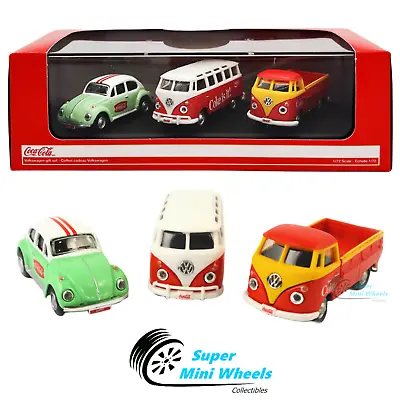 Motor City Classics 1:72 Coca-Cola Volkswagen Gift Set (Samba BeetleT1 ) • $16.99
