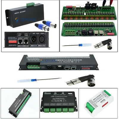 DMX512 3CH/4CH/6/12/30CH- RGB RGBW LED Controller Dmx Decoder Dimmer Driver • $12.48