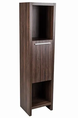 Walnut Bathroom Vanity Unit Basin Mirror Cabinet Tall Storage Suite Furniture • £99.99