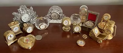 Vintage Miniature Clocks - Huge LOT- Untested-For Parts Or Restoration • $39.99