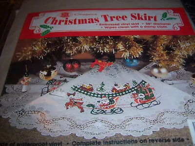 VTG 1993 NW Doilies Style VINYL Old Stock Chadwick Christmas Tree Skirt 36  • $14.99