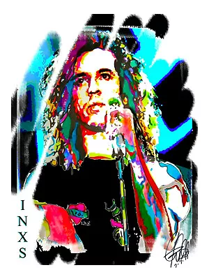 Michael Hutchence INXS Singer New Wave Rock Music Poster Print Wall Art 8.5x11 • $10.79