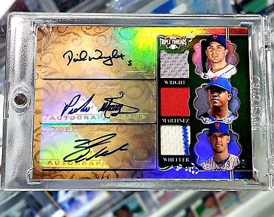 2013 Topps Triple Threads Pedro Martinez  David Wright Zack Wheeler Triple... • $300