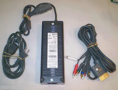 $100 • Buy Microsoft XBOX 360 175W Power Supply Brick W/ Power Cord & HD Component Cable!!