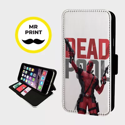 £9.77 • Buy DEADPOOL POSING ICONIC - Faux Leather Phone Flip Cover - Fits Iphone & Samsung