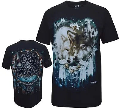 New Wolf Dream Catcher Wolves Biker Native American Indian T - Shirt M - 3XL • £10.99