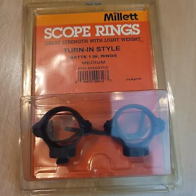 Millet Scope Rings Turn IN Style Matte Finish Standard Med Medium 1 Inch SR00702 • $35