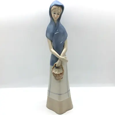 Large Vintage Porcelain Nao Style Figurine Ornament Lady Girl Home Decor • £14.99