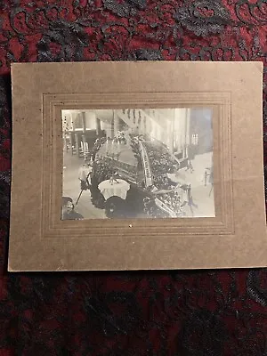 Large Antique Funeral Casket/Memorial - Early 1900s Cabinet Card - Church • $50