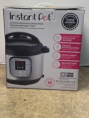 Instant Pot Duo IP-DUO60 V3 6 Quart 7-in-1 Electric Pressure Cooker New Cond! • $85